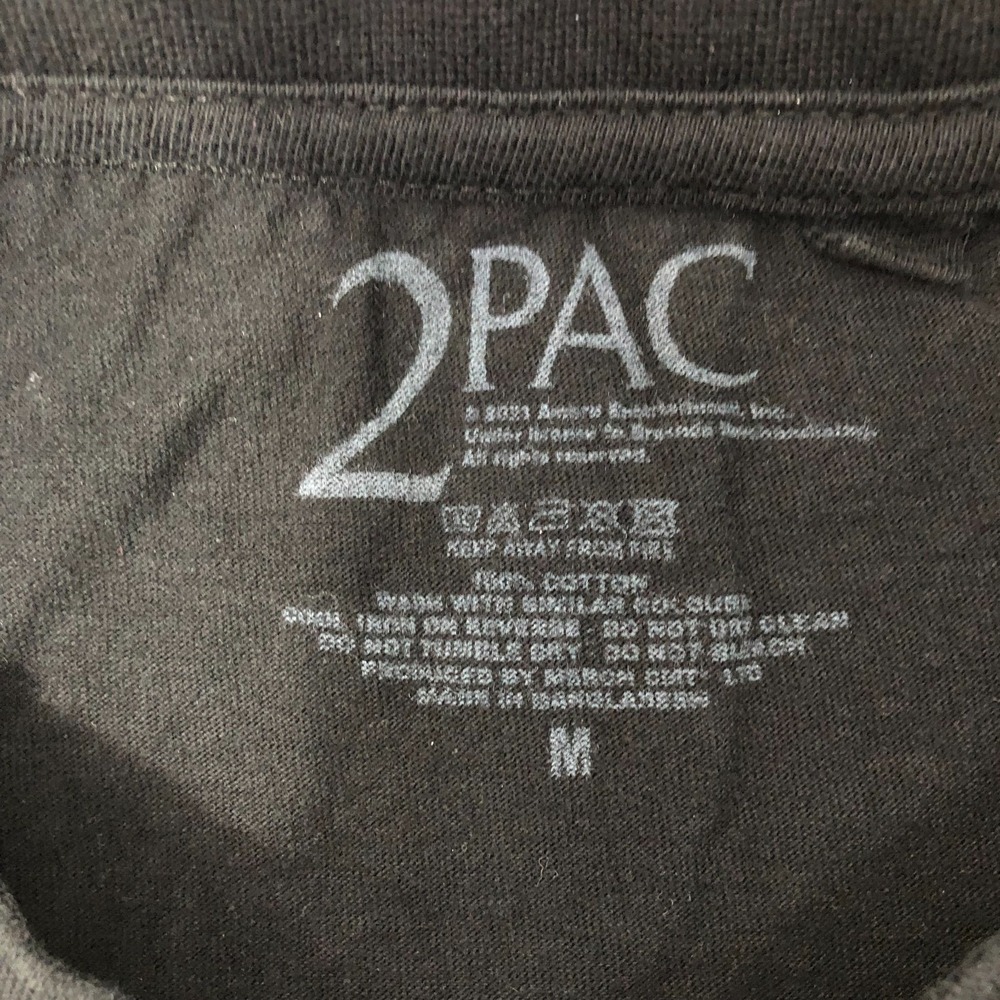 2Pac Tupac Shakur Shirt Mens Medium Black Pink Blue California Love Music Rapper - Picture 3 of 9